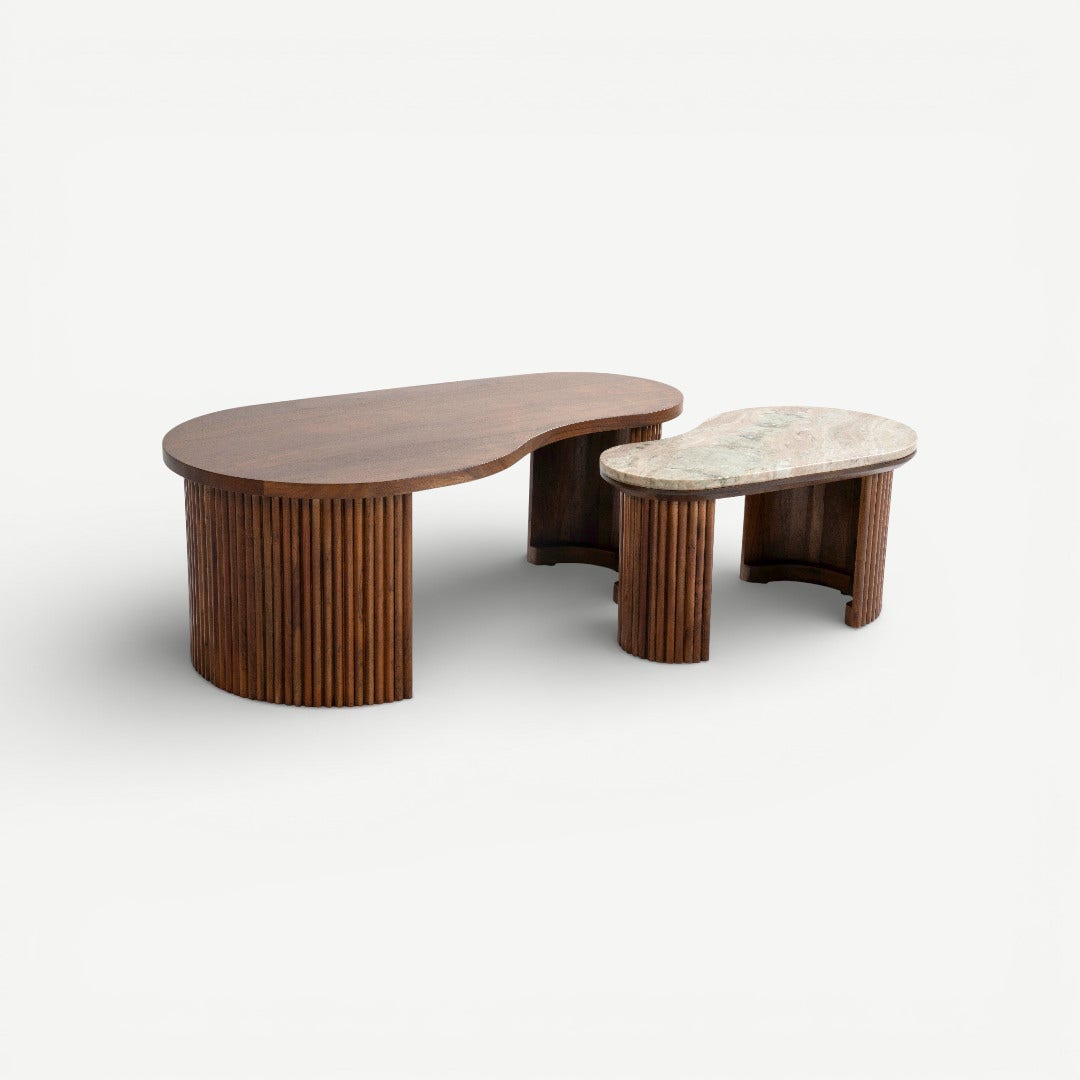 Kamelie Coffee Table Set Brown