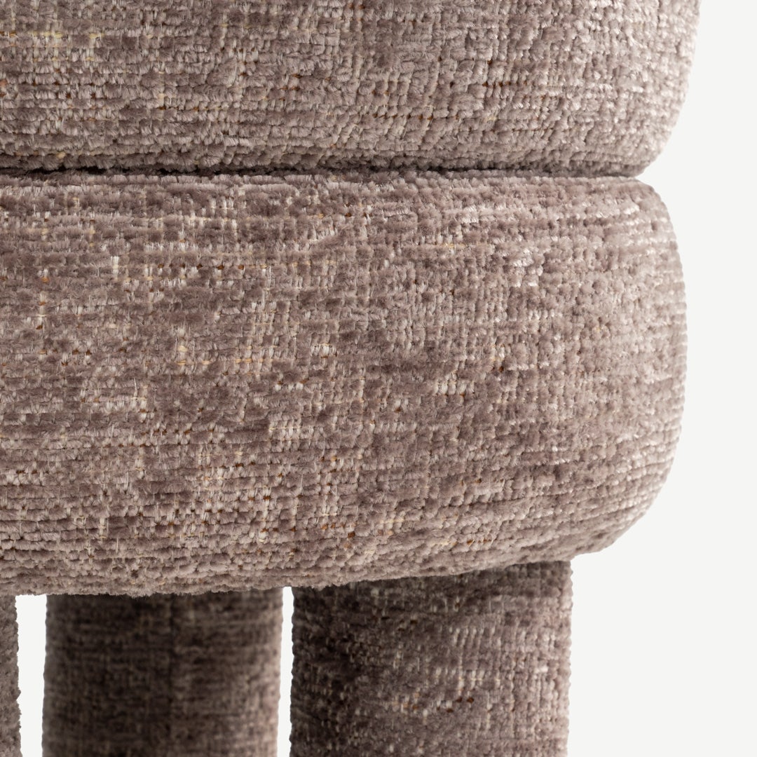 Miyah Stool with Storage Ecru