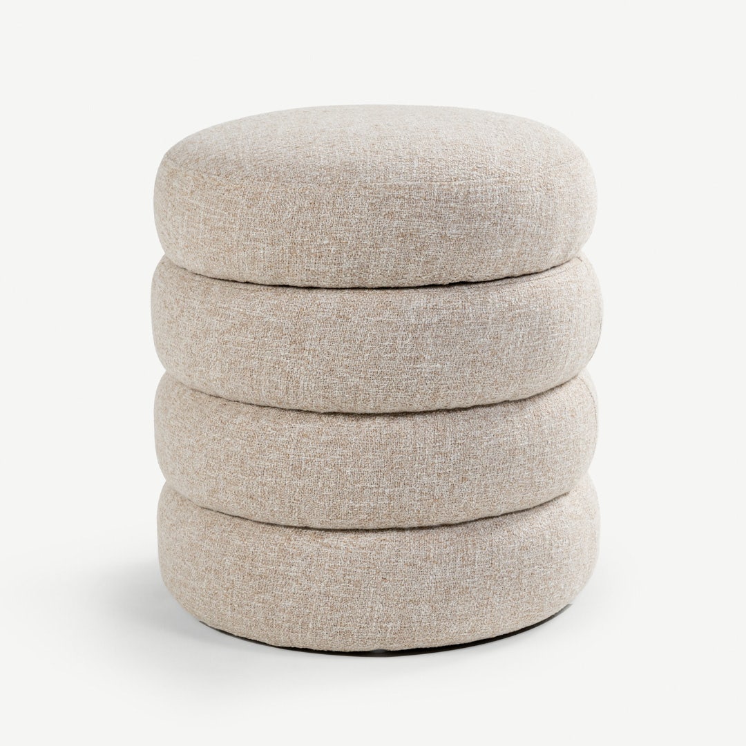 Alliot Stool with Storage Grey