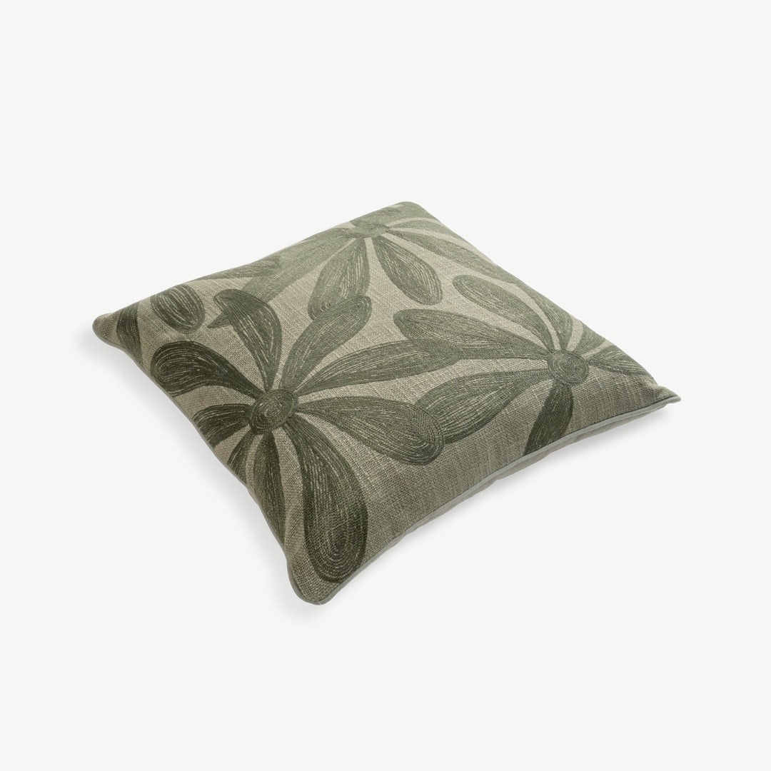 إيمي وسادة مطرزة - زيتوني