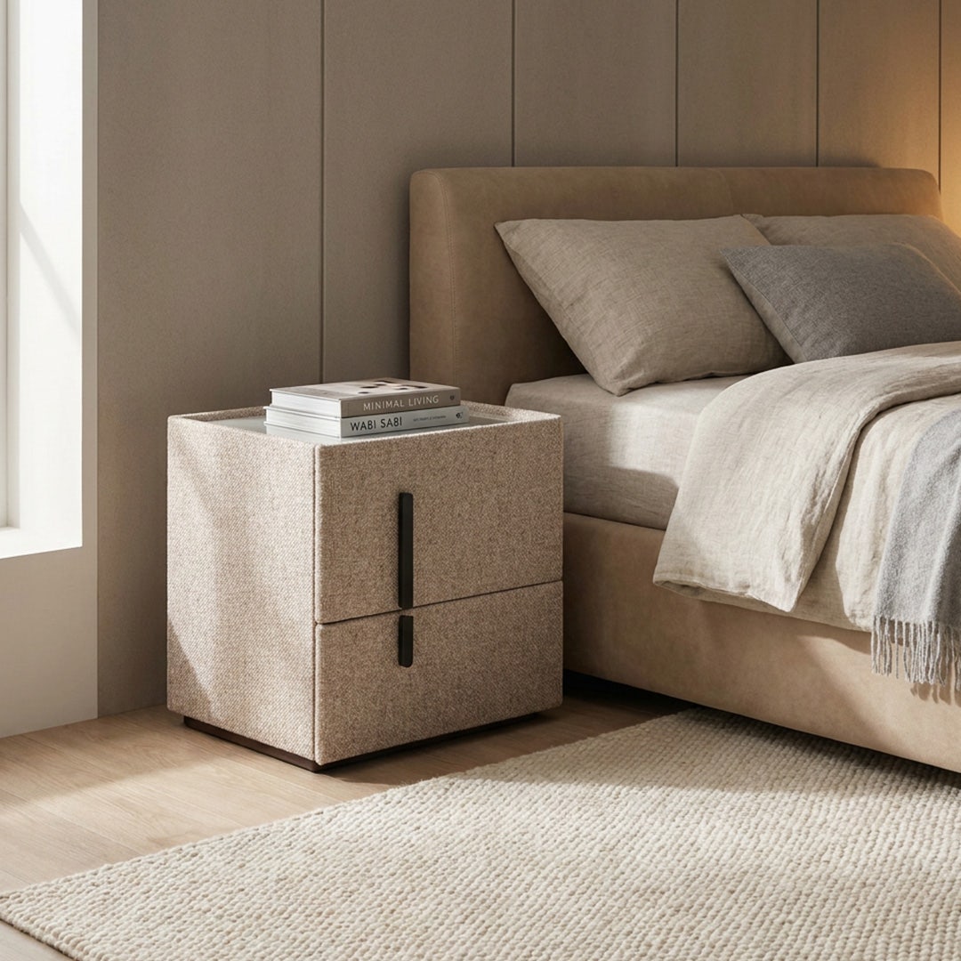 Otaro Bedside Table Walnut
