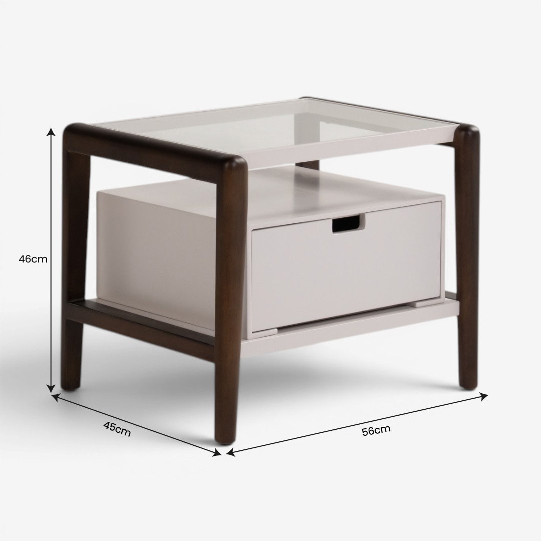 Adonis Bedside Table Walnut