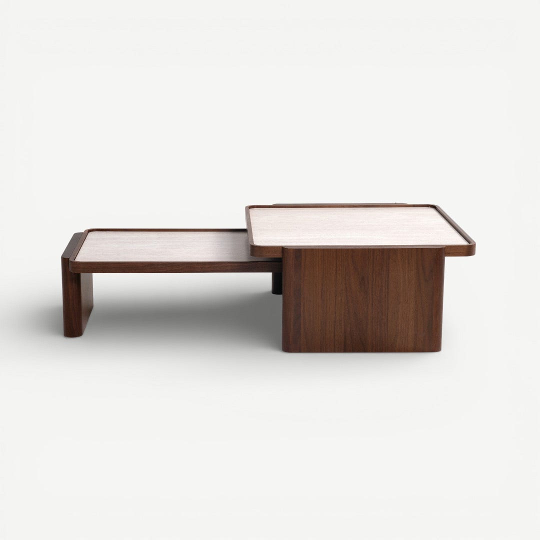 Milla Coffee Table Set Walnut