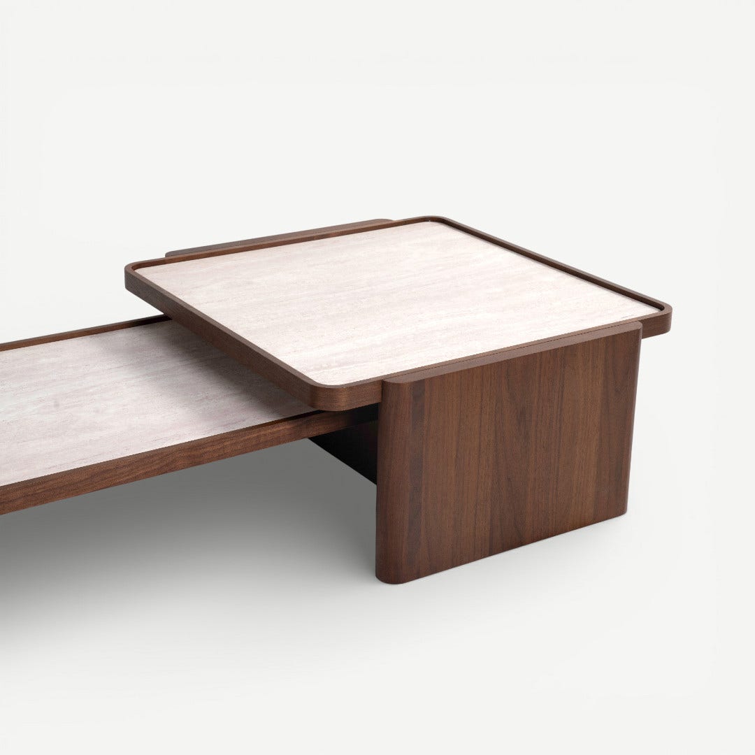 Milla Coffee Table Set Walnut