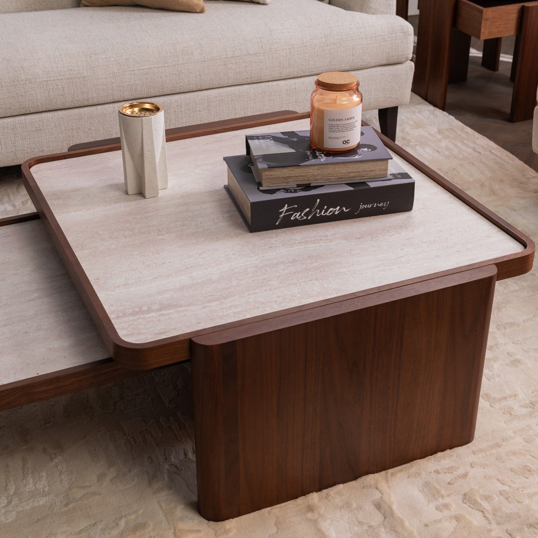 Milla Coffee Table Set Walnut