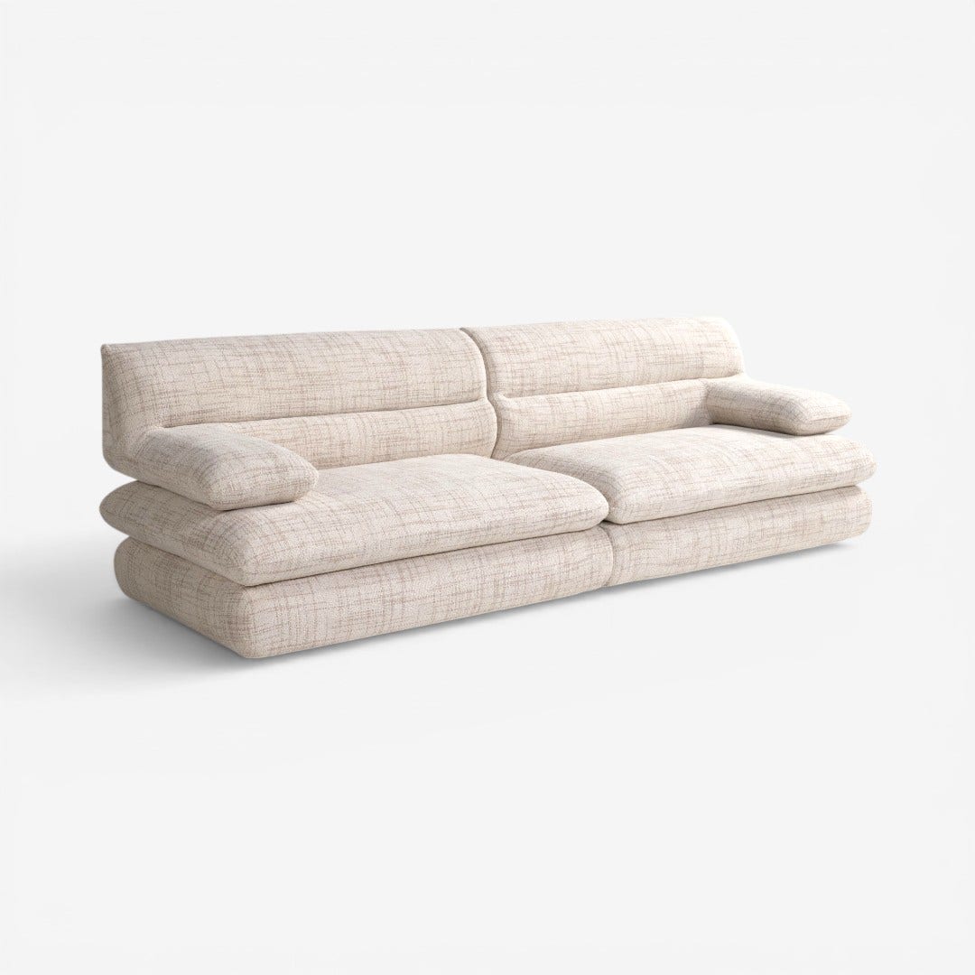 Salif 3 Seater Sofa Ecru