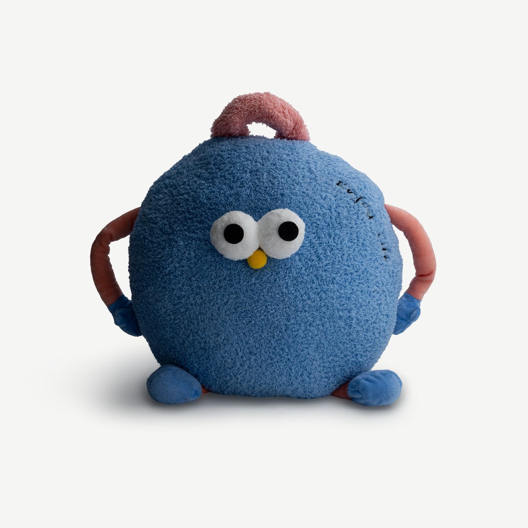 Ramies Cushion/Blanket Blue - 90x165cm