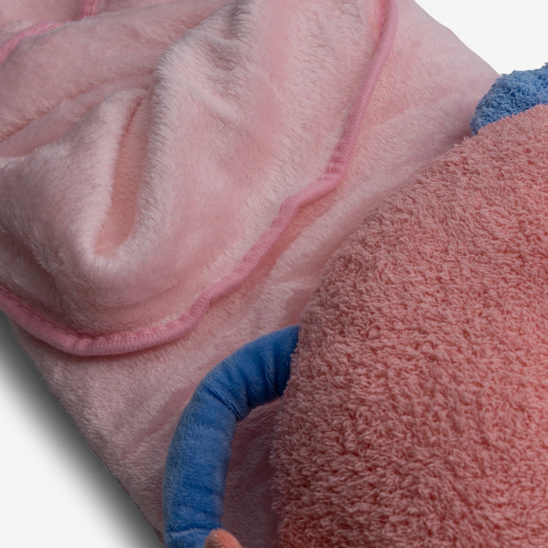 Ramies Cushion/Blanket Pink - 90x165cm