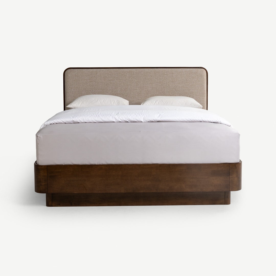 Melbi King Bed 180x200cm Walnut