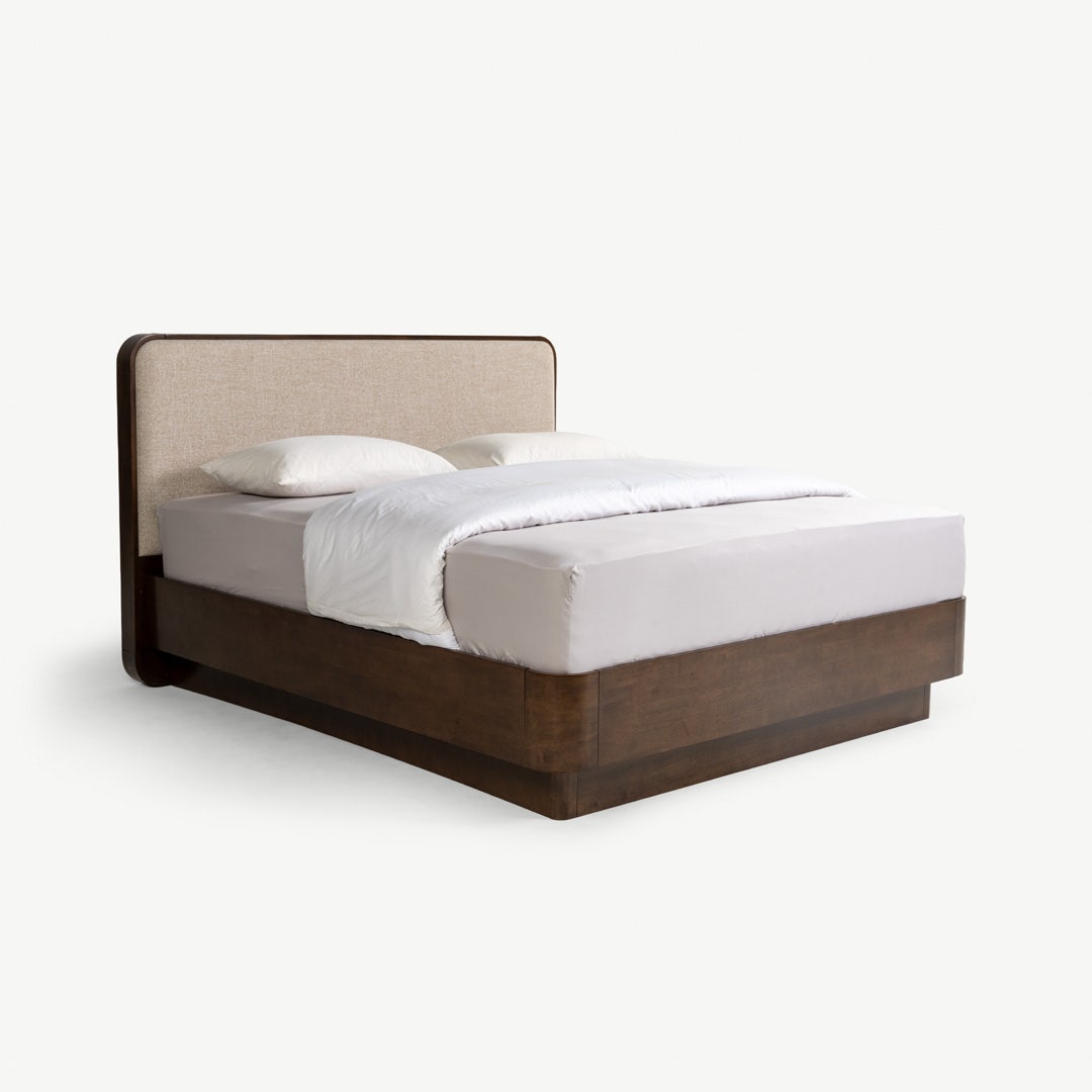 Melbi King Bed 180x200cm Walnut