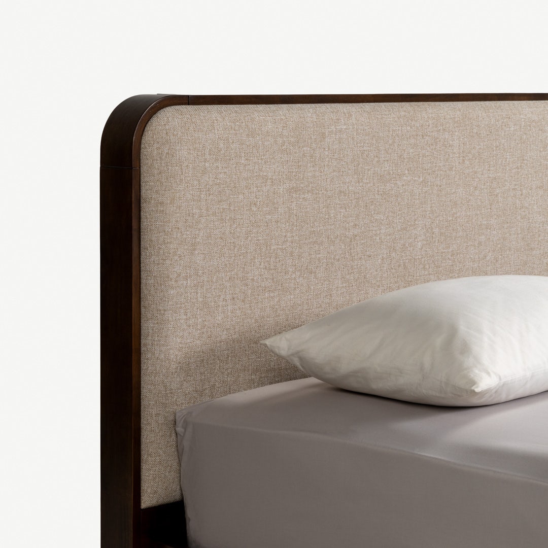 Melbi King Bed 180x200cm Walnut