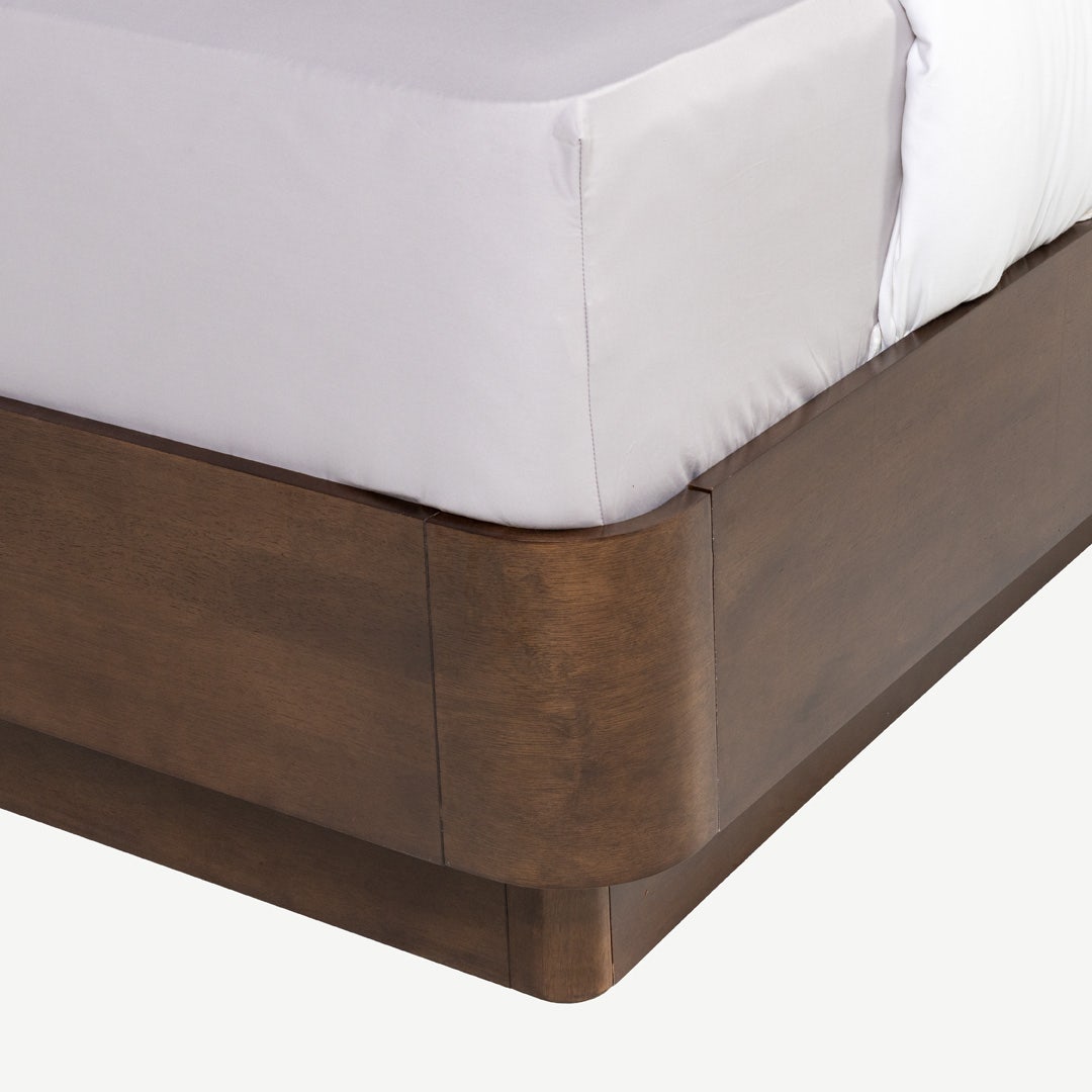 Melbi King Bed 180x200cm Walnut