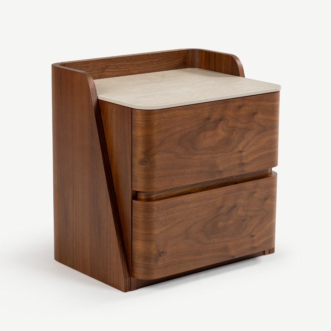 Orry Bedside Table Walnut