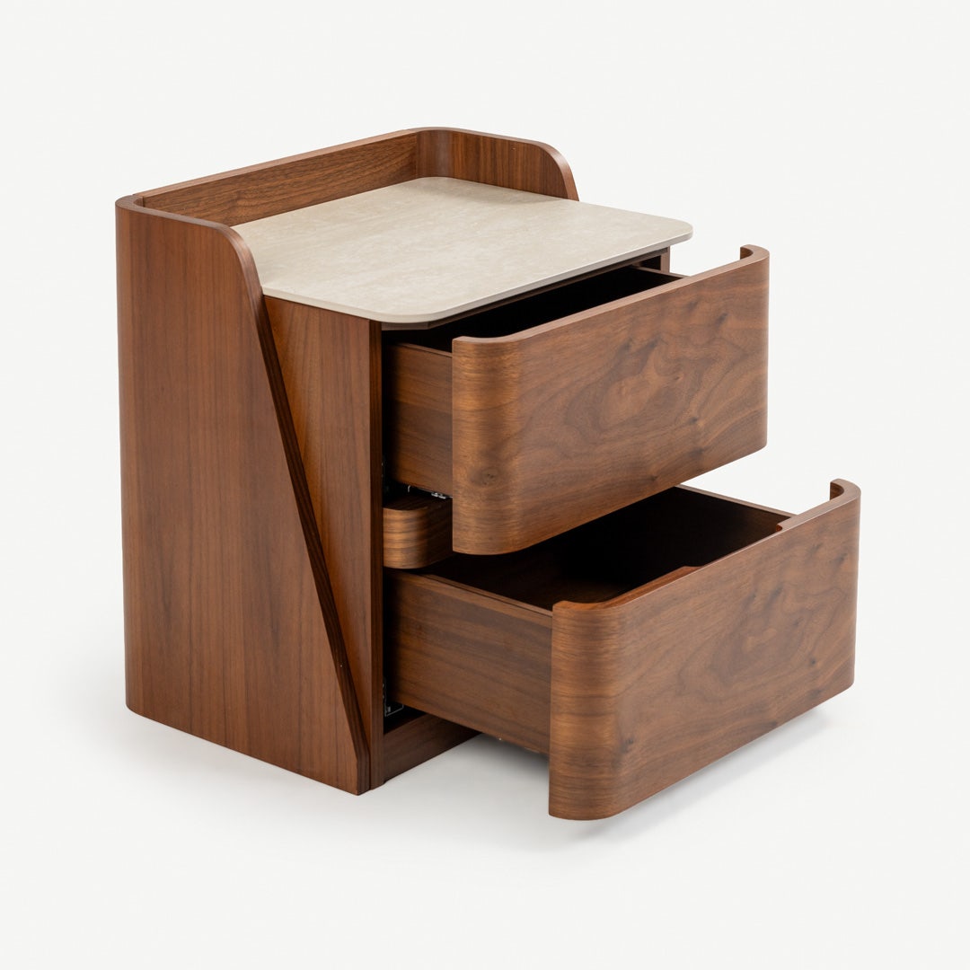Orry Bedside Table Walnut