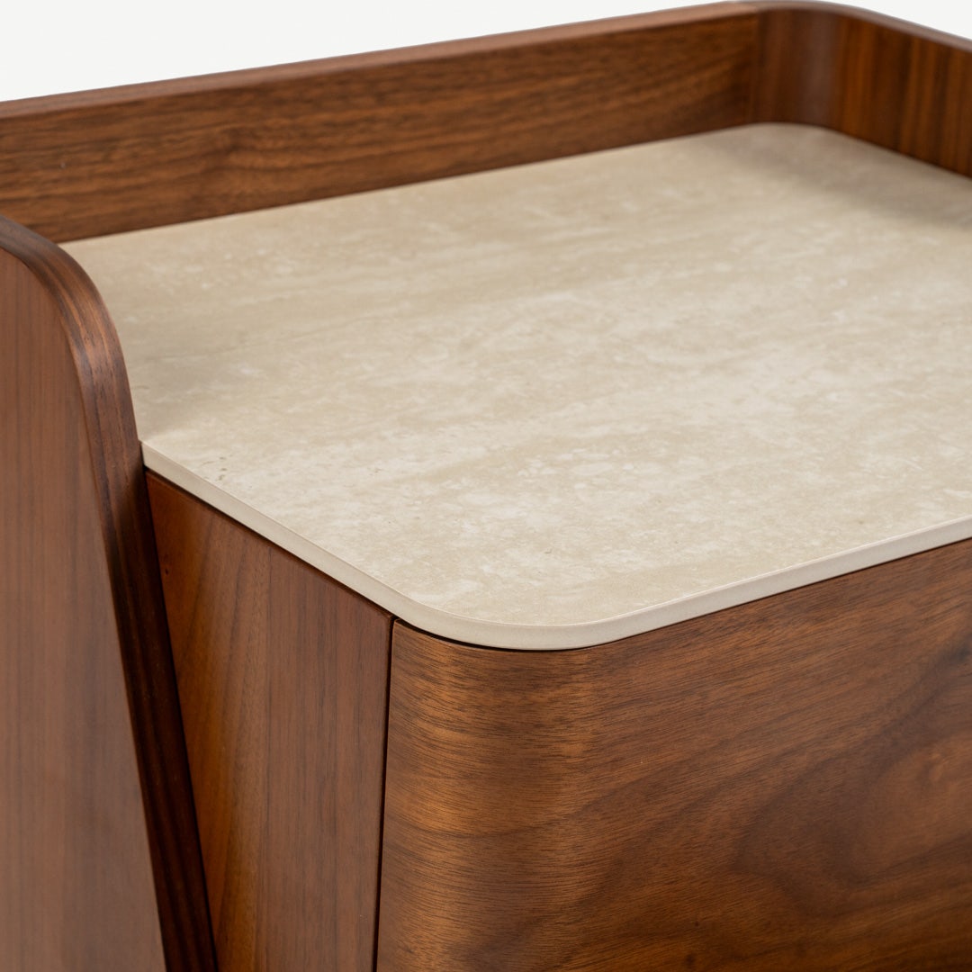 Orry Bedside Table Walnut