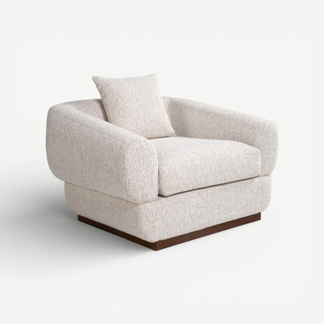 Leafy 1 Seater Sofa Cream