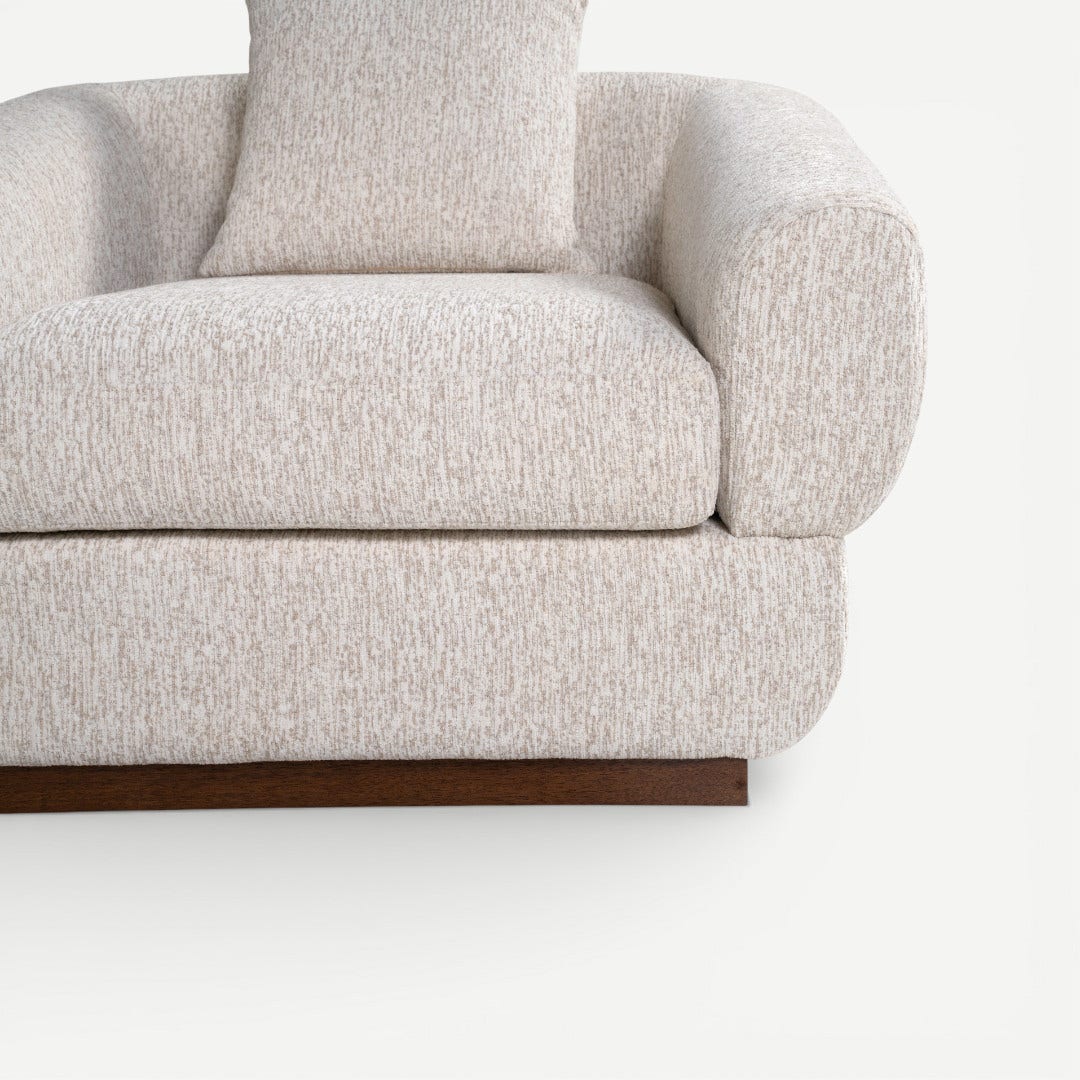 Leafy 1 Seater Sofa Cream