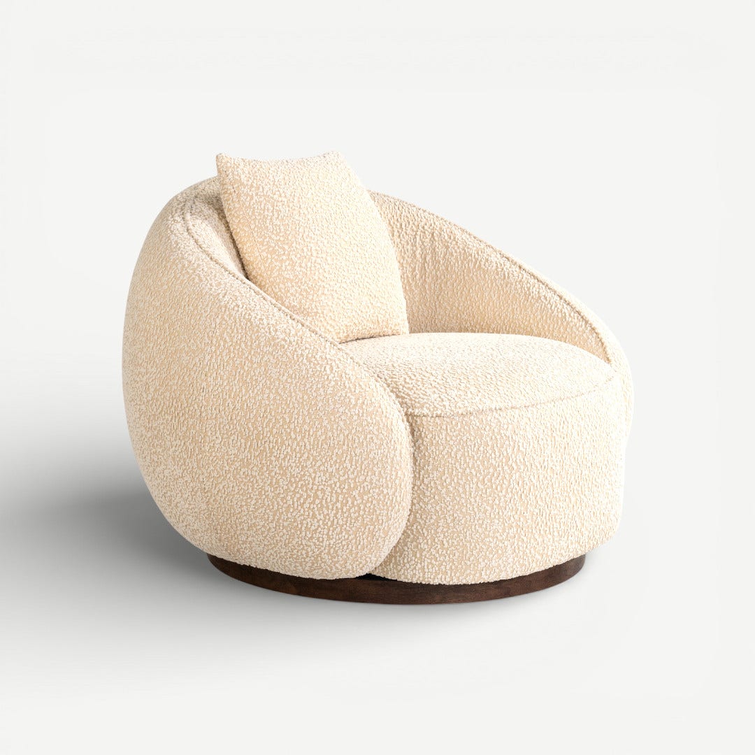 فوغ كنبة فردية - كريمي