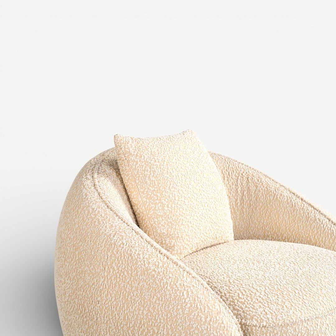 فوغ كنبة فردية - كريمي