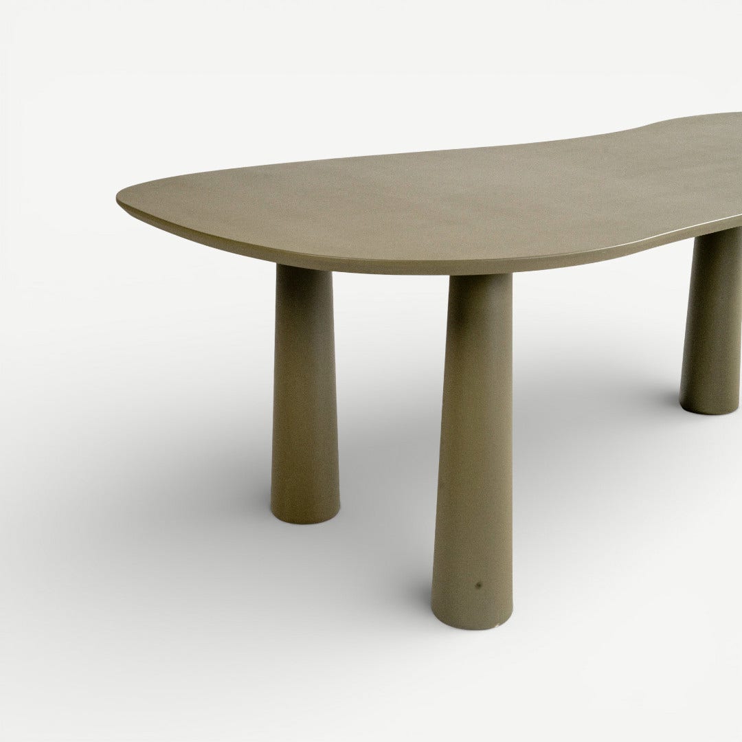 دانتلي طاولة طعام 6 كراسي - أخضر زيتوني