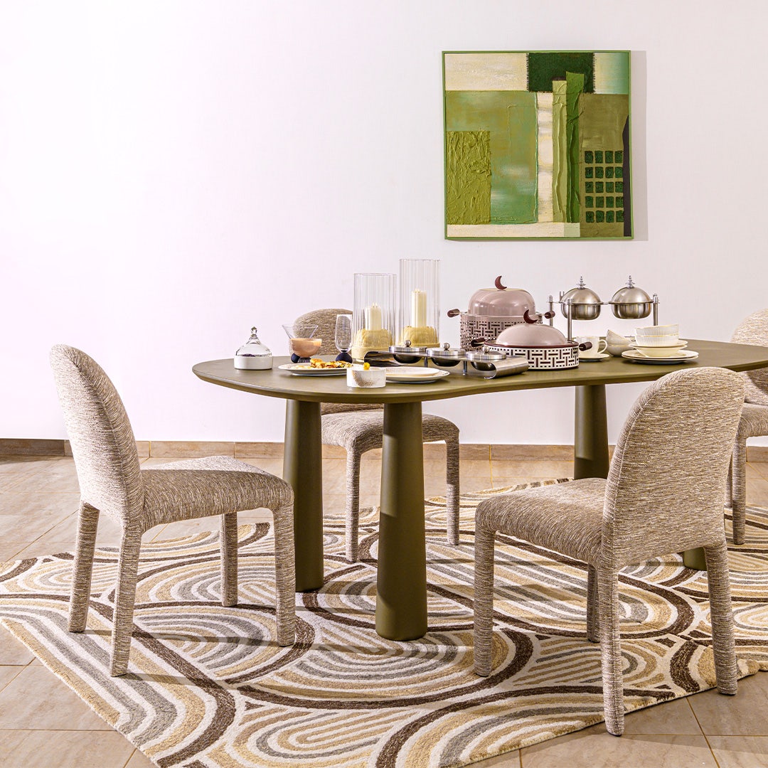 دانتلي كرسي طعام - كريمي