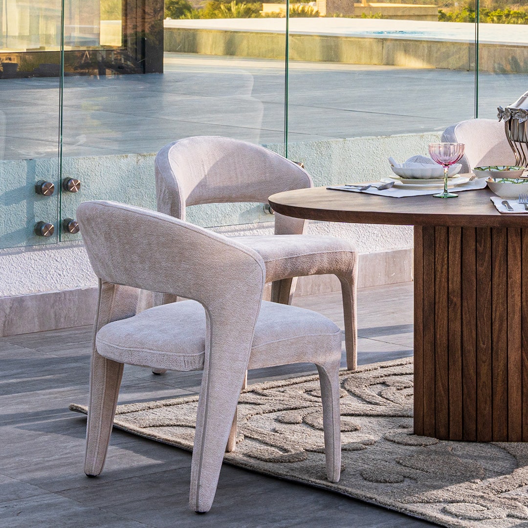 تينسين كرسي طعام - بيج فاتح