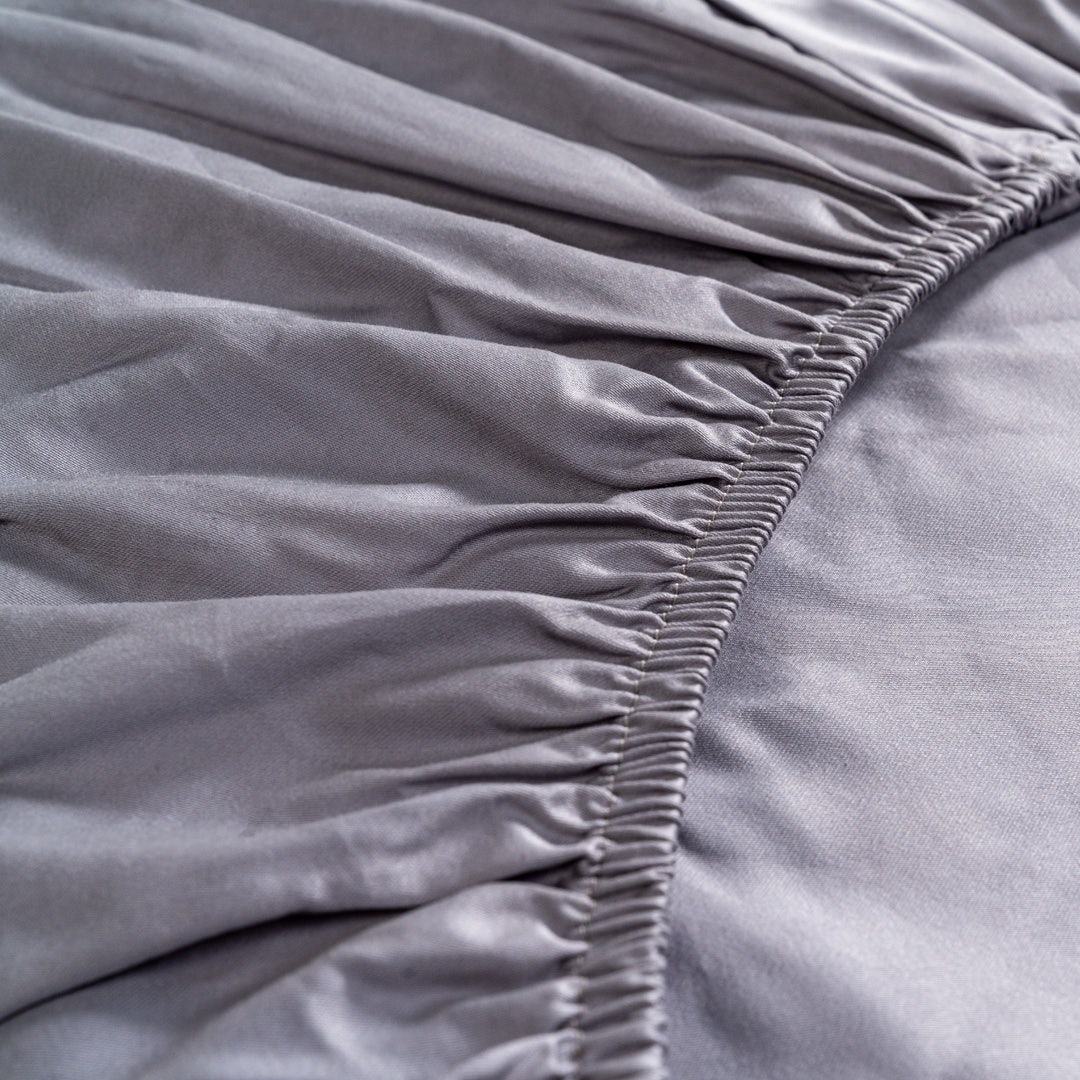 Caressa Fitted Sheet 200x200cm - Grey