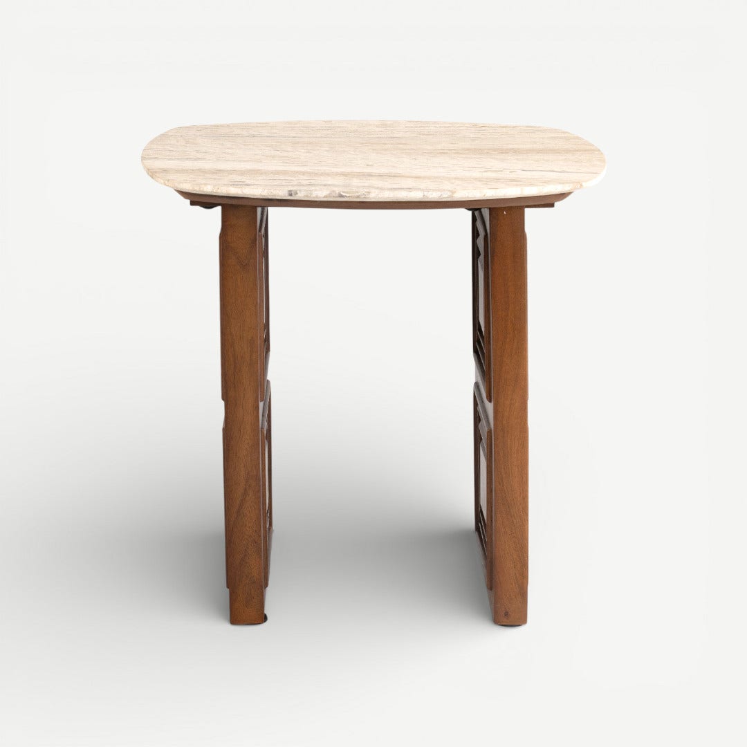 Naim Travertine End Table Natural