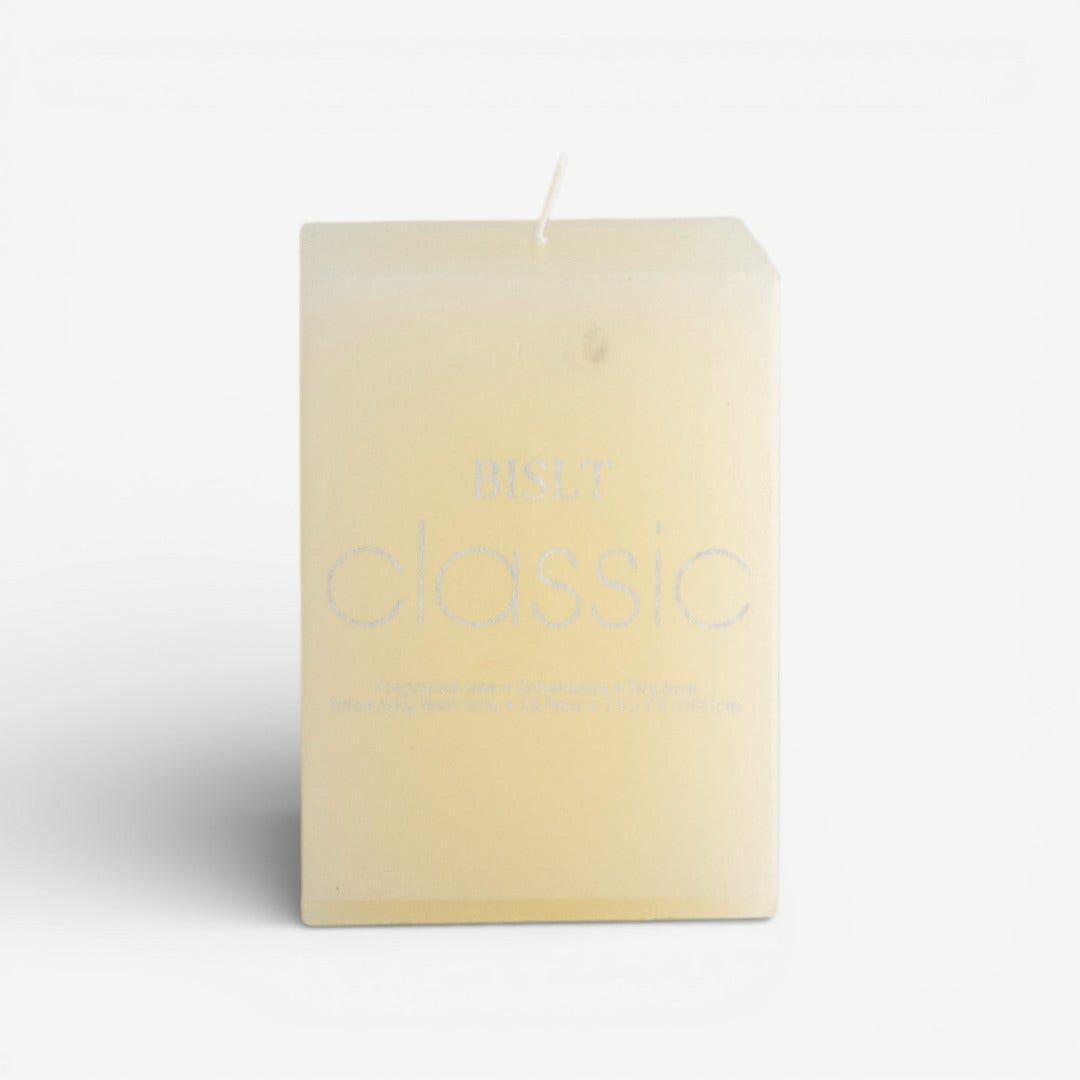 Essense Cubic Pillar Candle - 7.5x10cm