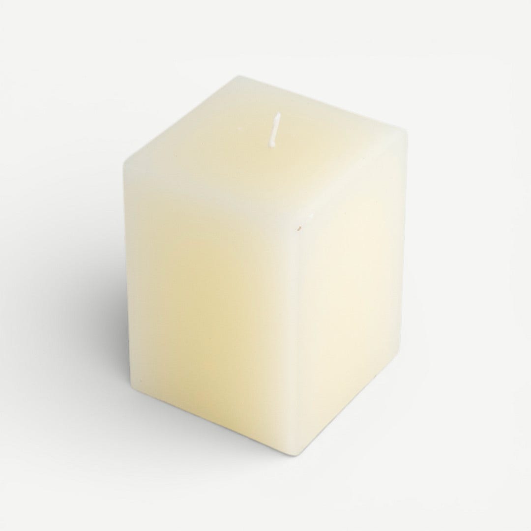 Essense Cubic Pillar Candle - 7.5x10cm