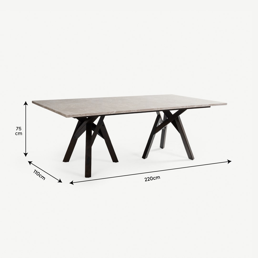 Ingram 8 Seater Dining Table Brown