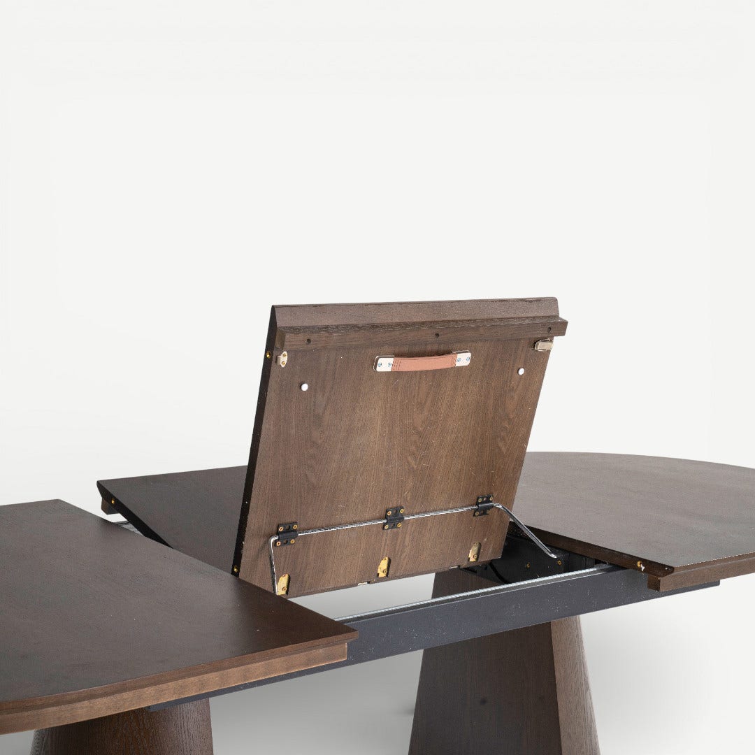 هارفين طاولة طعام قابلة للتمديد 6-8 كراسي - البني