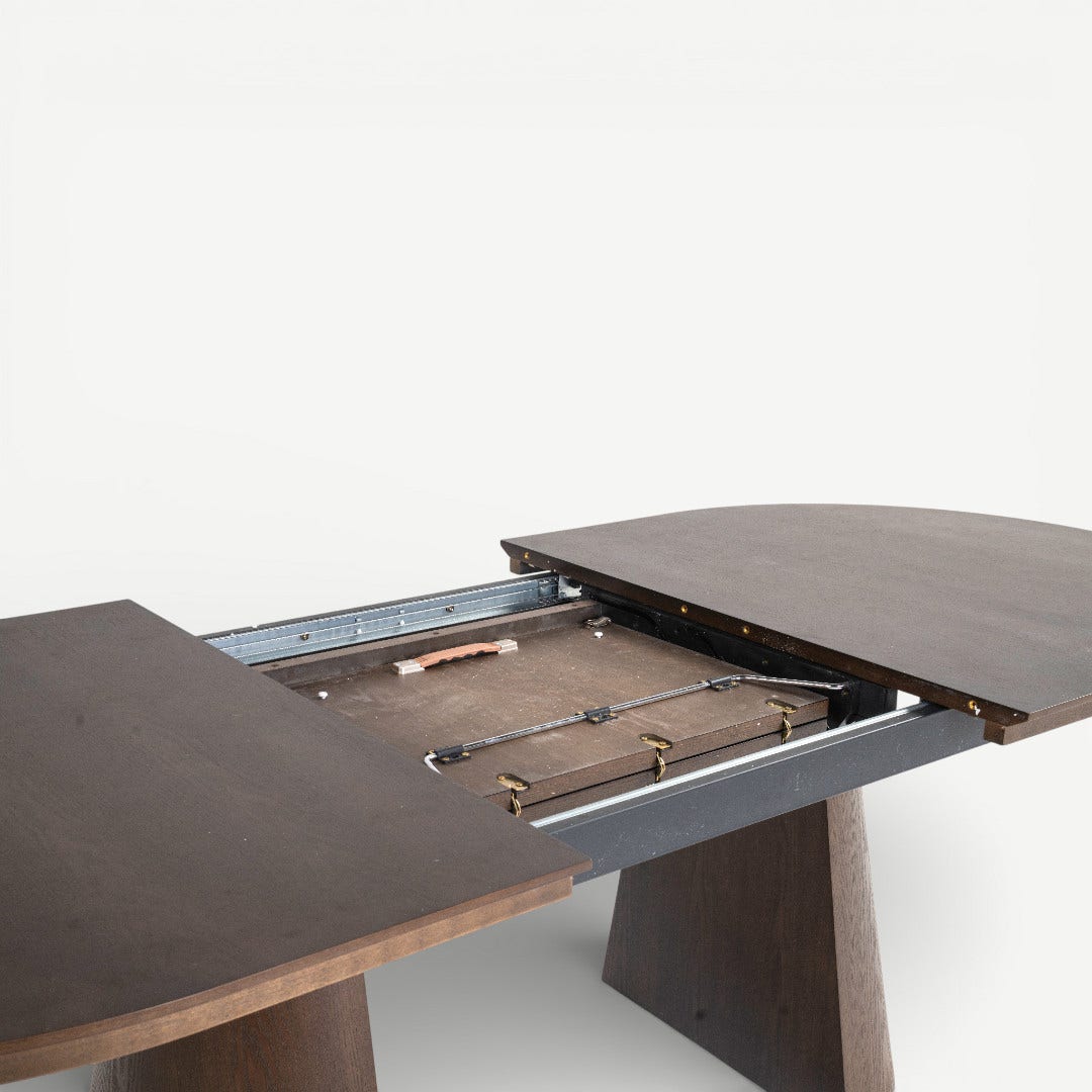 هارفين طاولة طعام قابلة للتمديد 6-8 كراسي - البني