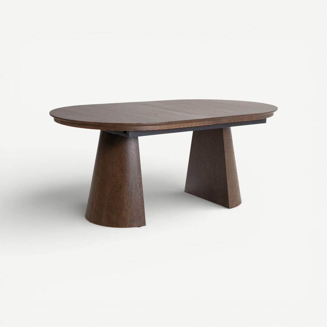 هارفين طاولة طعام قابلة للتمديد 6-8 كراسي - البني