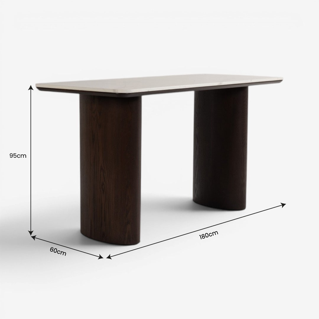 Duo 4 Seater Bar Table Walnut