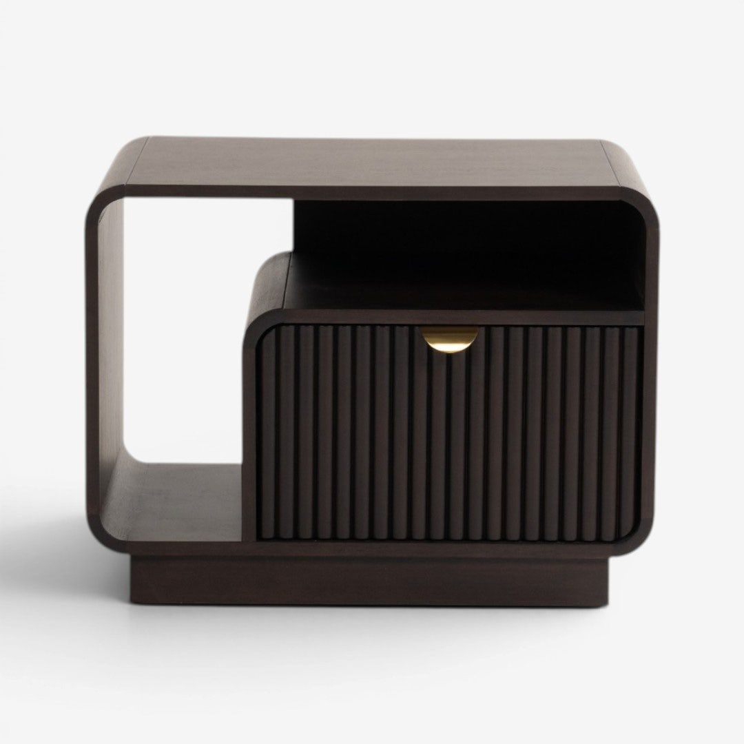 Aros Right Bedside Table Brown