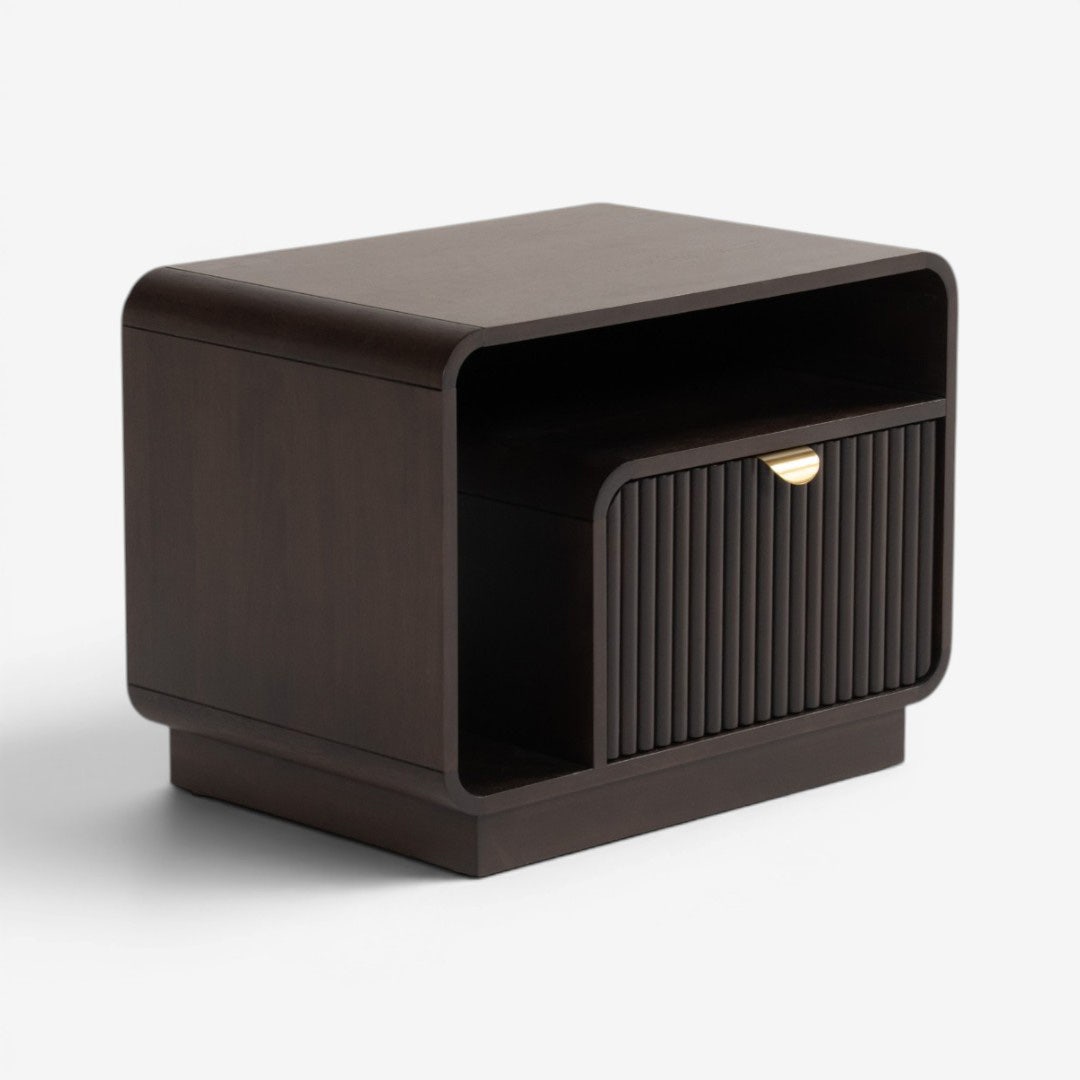 Aros Right Bedside Table Brown