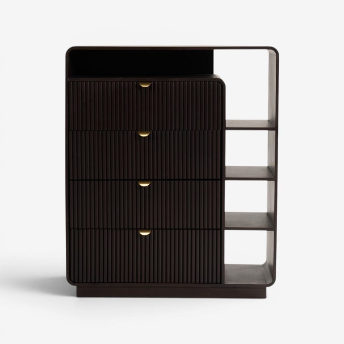 Aros Chest of 4 Drawers Brown Aros Chest of 4 Drawers Brown