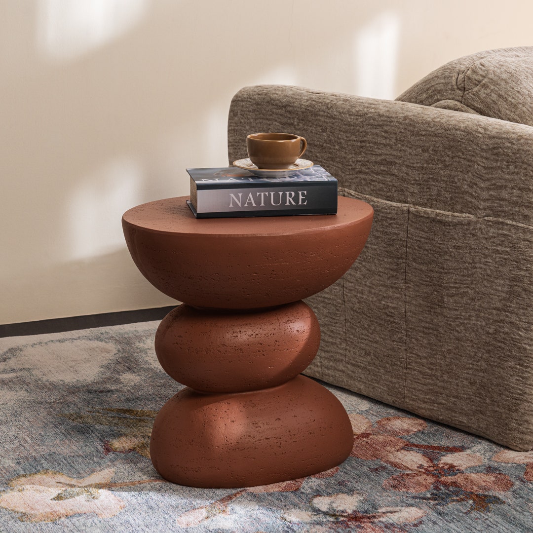Beyar Side Table Terracotta