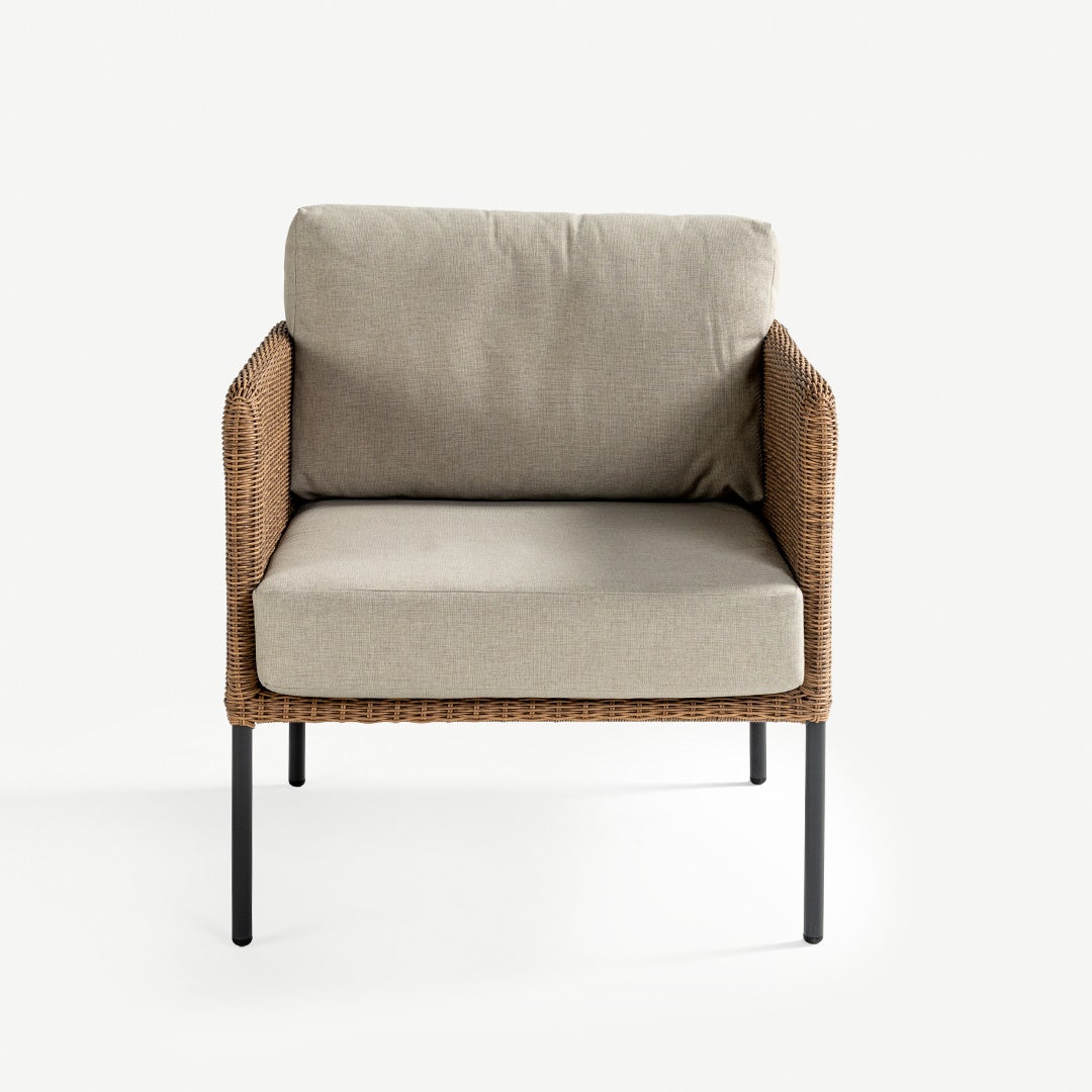 Aveline Rattan 1 Seater Sofa Natural