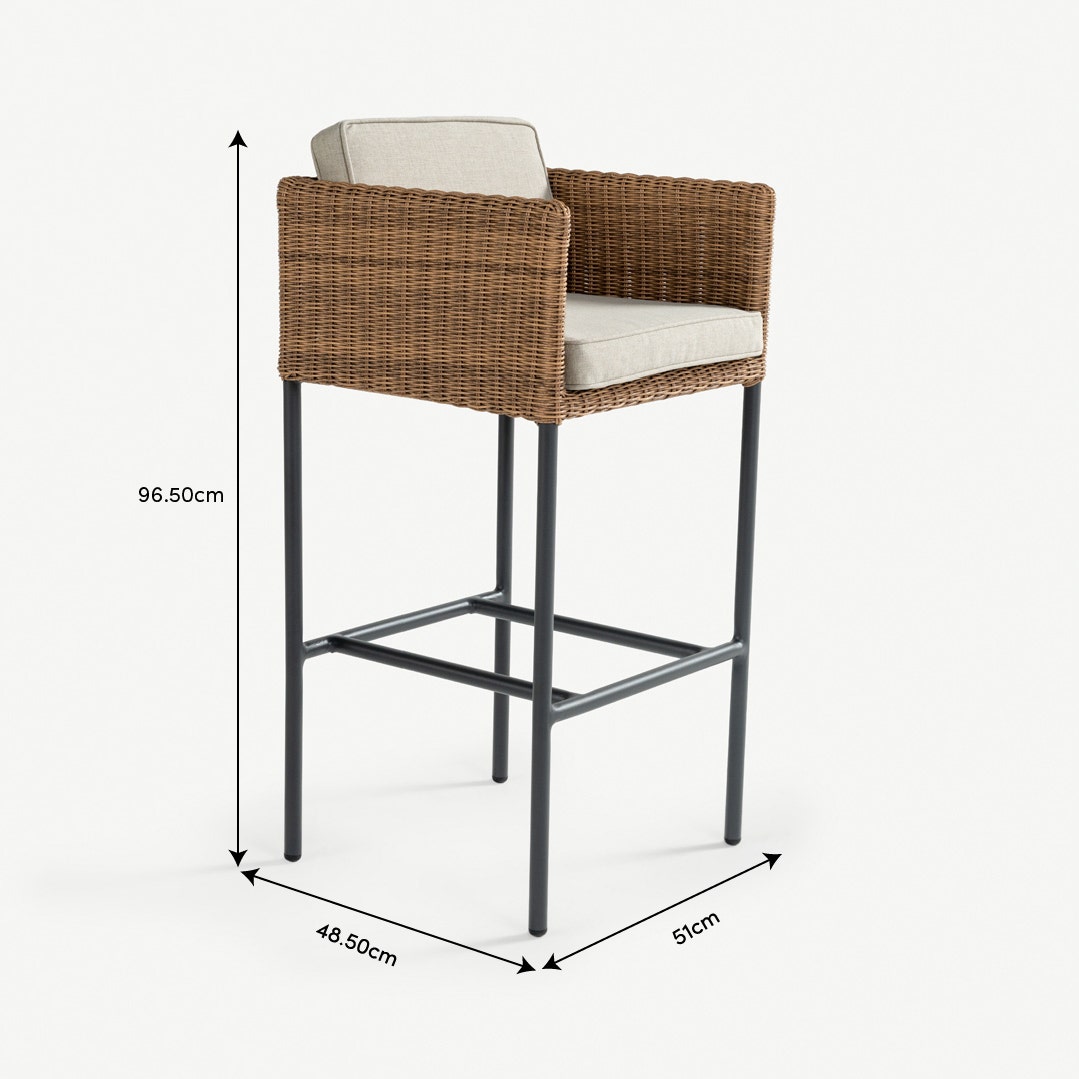 Aveline Rattan Bar Chair Natural