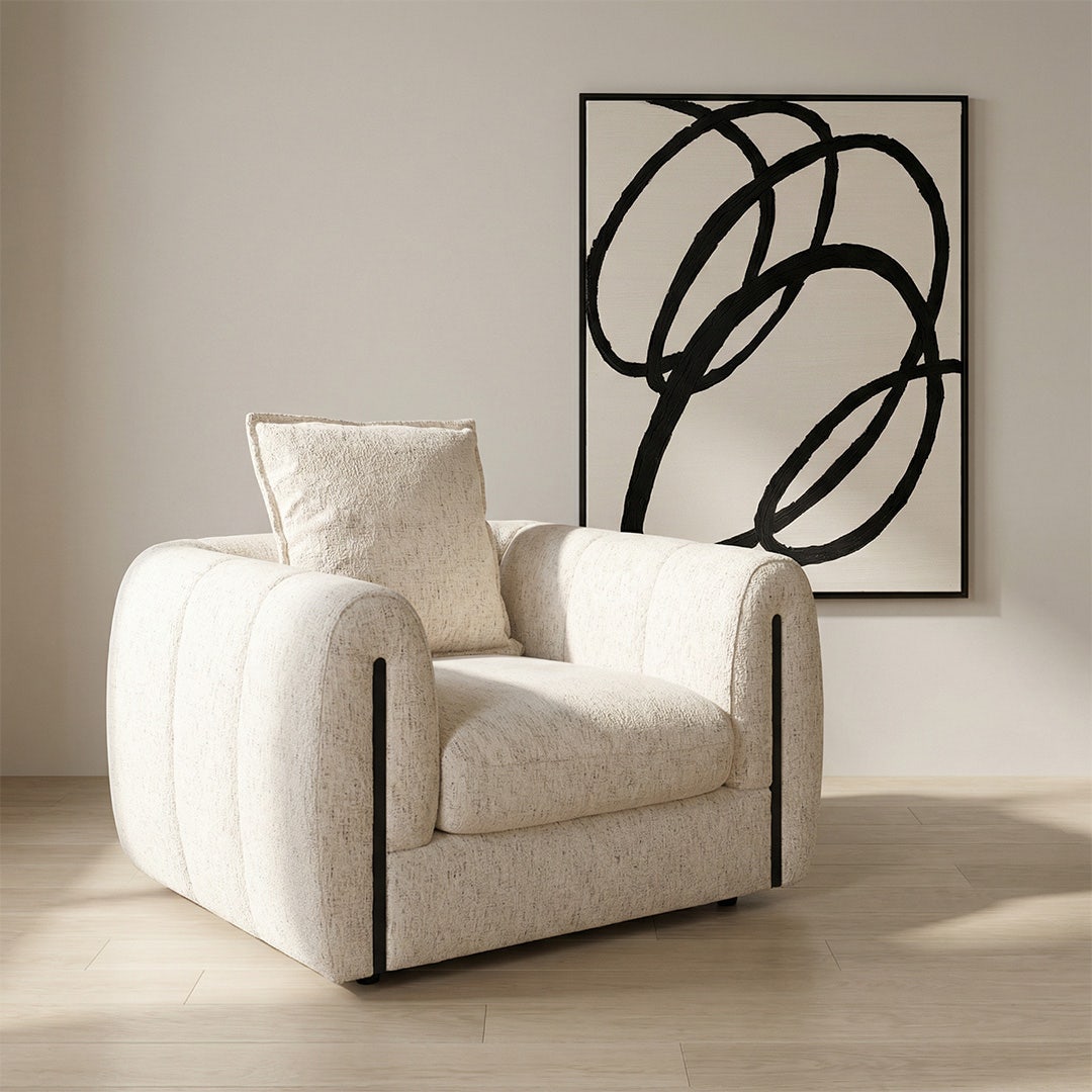 Eliney 1 Seater Sofa Beige