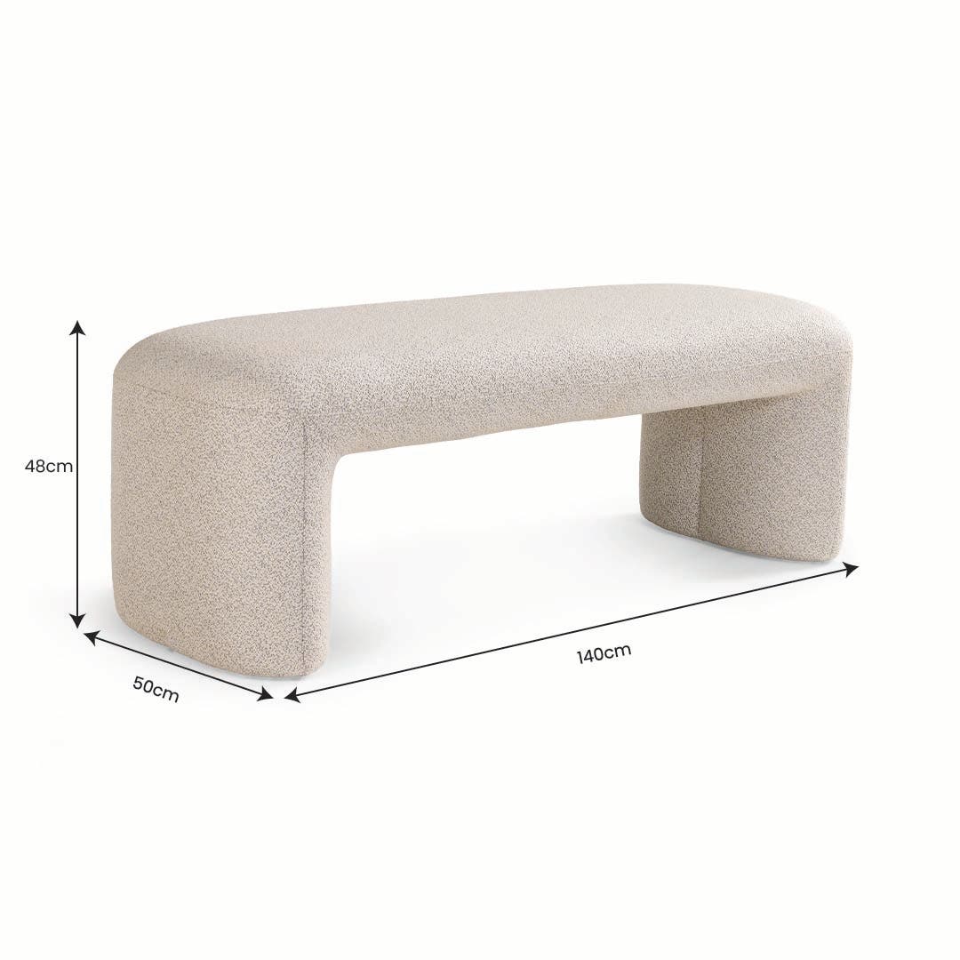 Nemi Bench 140cm Grey
