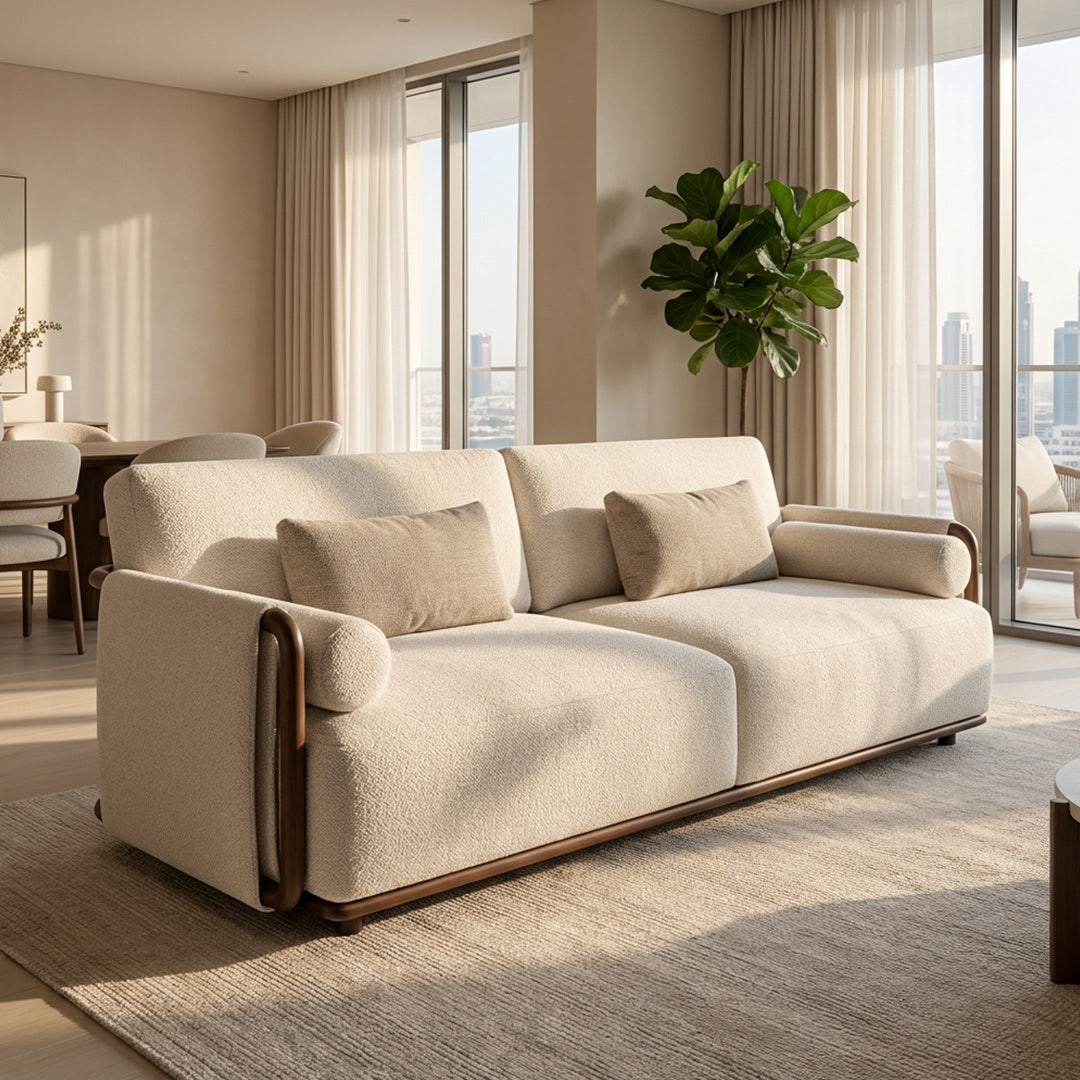 Ramos 3 Seater Sofa Ecru