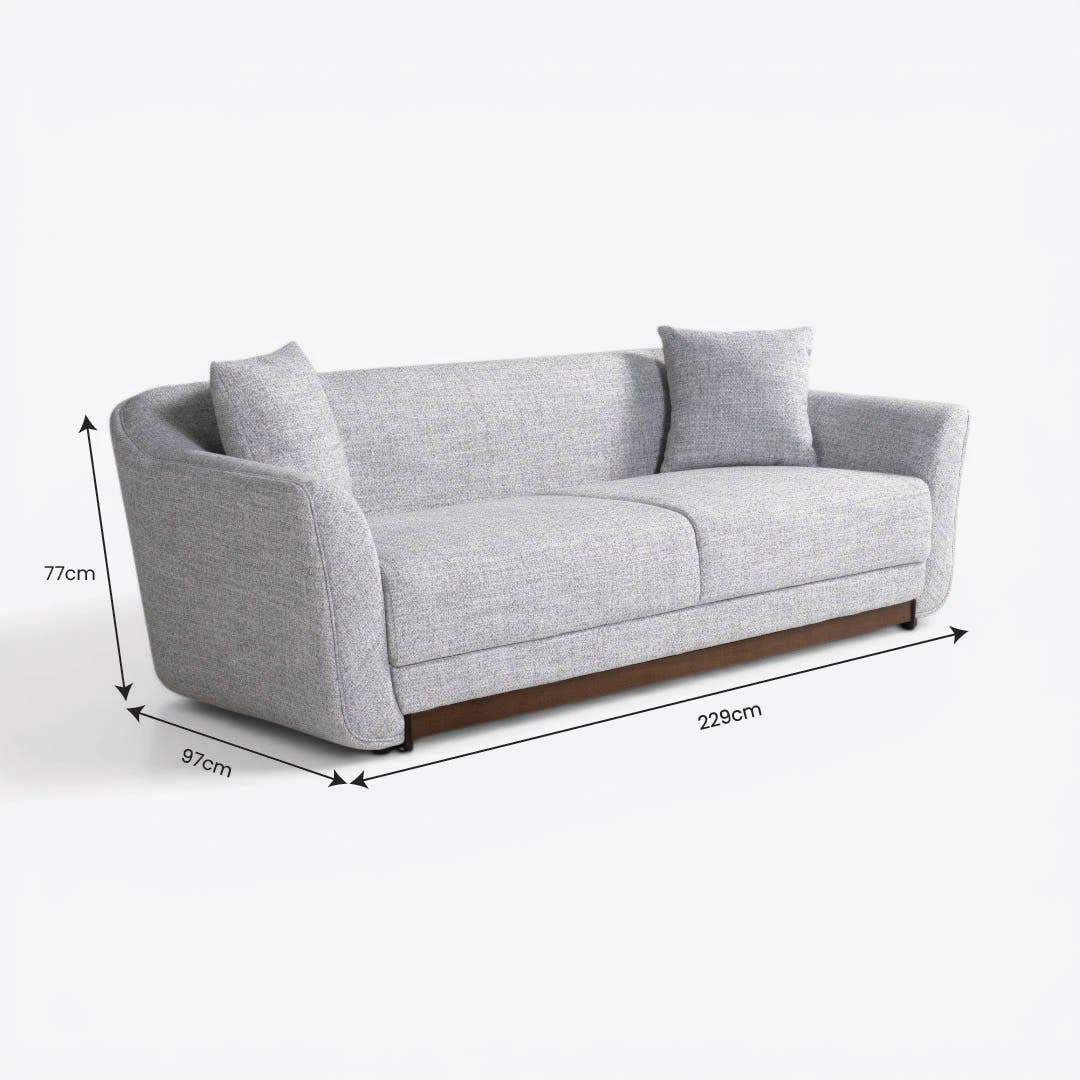 Sergio 3 Seater Sofa Beige