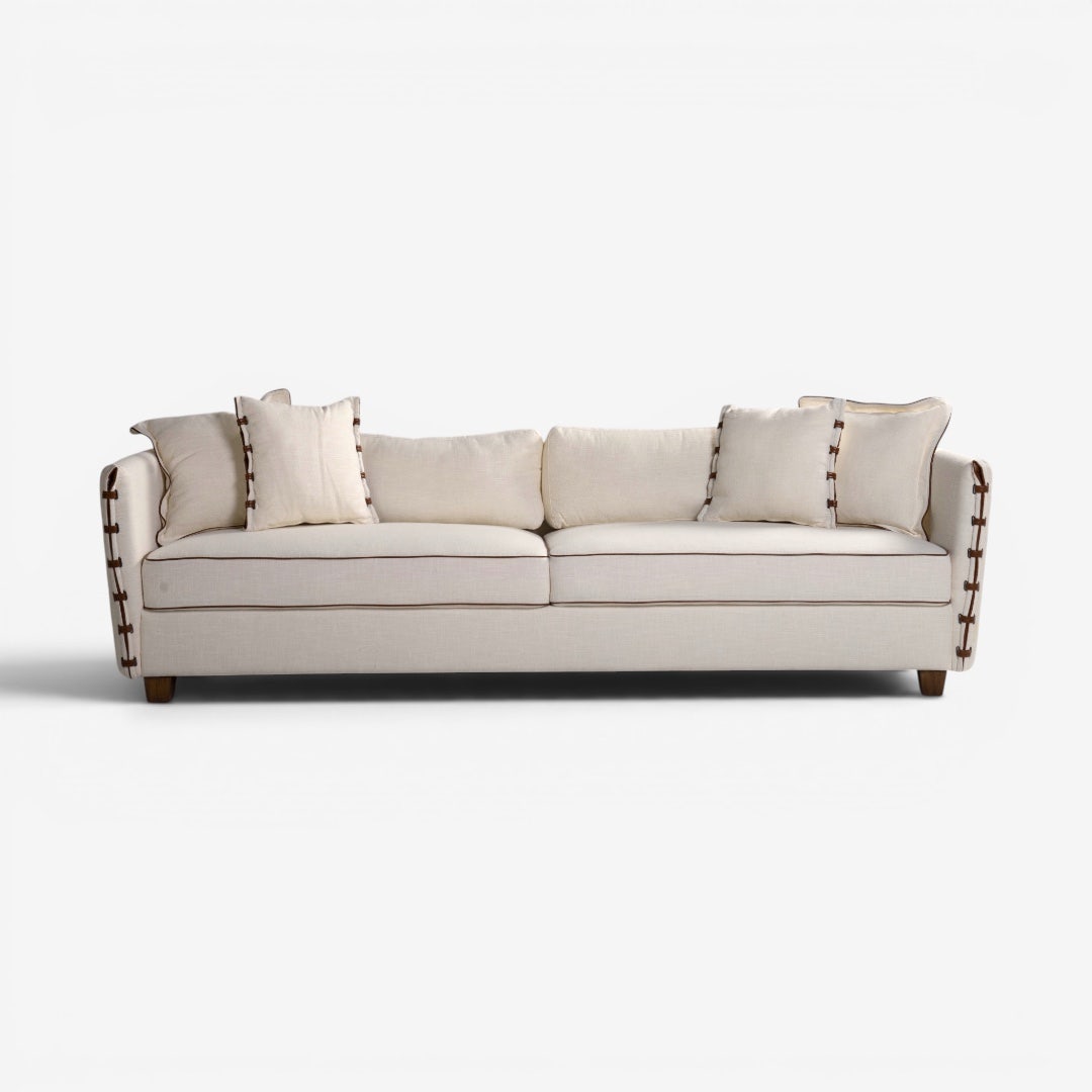 Lunete 4 Seater Sofa Beige