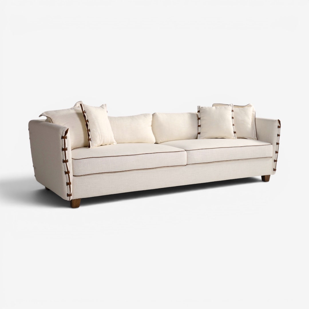 Lunete 4 Seater Sofa Beige