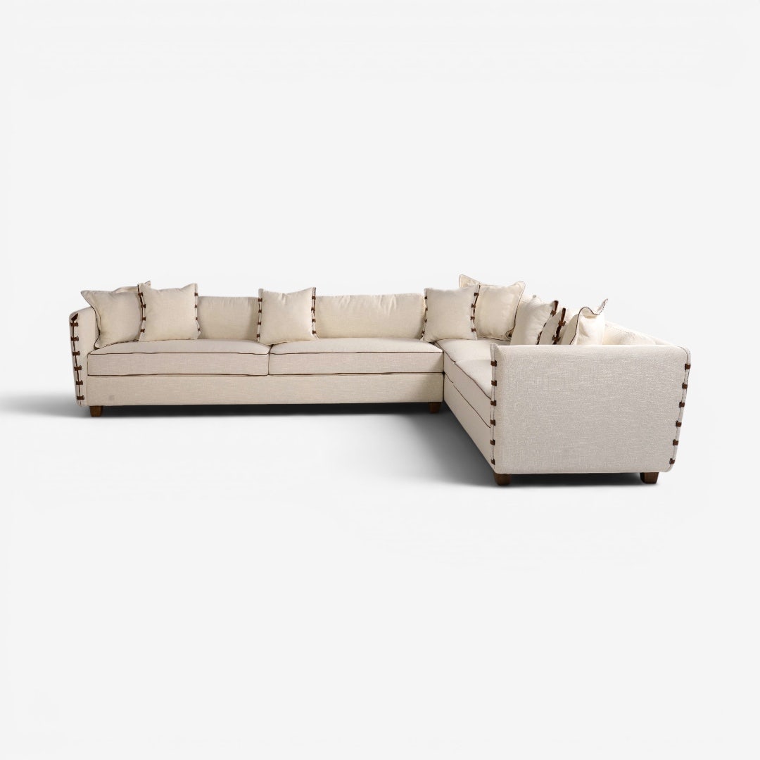 Lunete Left Corner Sofa Set Beige