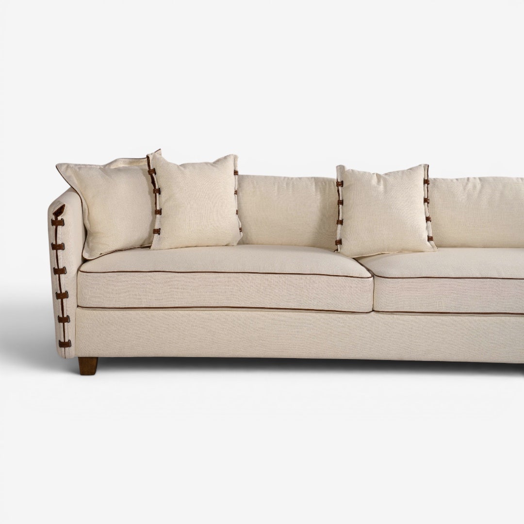 Lunete Left Corner Sofa Set Beige