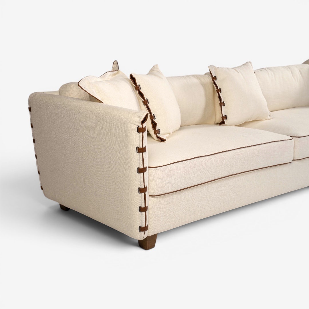 Lunete Left Corner Sofa Set Beige